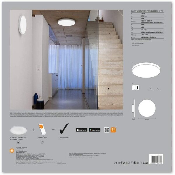 Ledvance - Φωτιστικό οροφής dimmer LED SMART+ FRAMELESS LED/28W/230V Wi-Fi