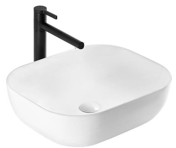 Νιπτήρας Rea Belinda White Matt 46.5 x 33 x 13.5 εκ