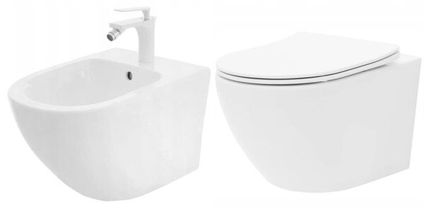 Σετ λεκάνης τουαλέτας CARLO Mini Flat + μπιντέ CARLO MINI