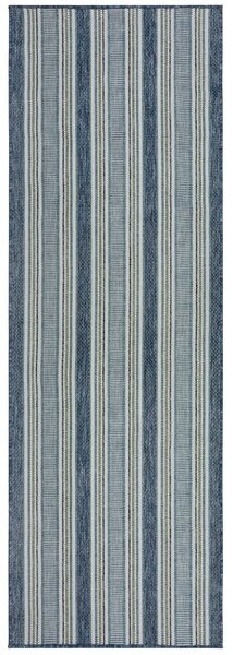Χαλί Διαδρόμου Roma Stripe Outdoor Μπλε 80x230 cm, Flair Rugs