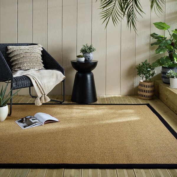 Χαλί Sisal Look Outdoor Μαύρο 120x170 cm, Flair Rugs