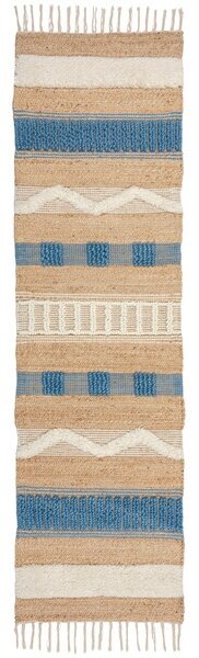 Χαλί Διαδρόμου Medina Jute Μπλε 60x230 cm, Flair Rugs
