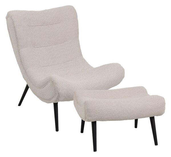 Πολυθρόνα ct σκαμπό Silla, Pako World, Μπεζ, 97x80x100 cm