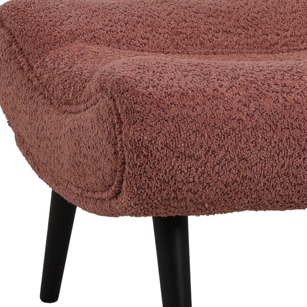 Υποπόδιο πολυθρόνας Silla, Pako World, Ροζ, 68x58x40 cm