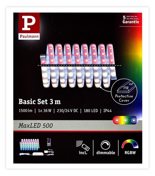 Paulmann 70628 - LED RGB/36W IP44 Dimmable ταινία MAXLED 3m 230V + RC