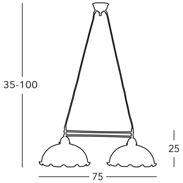 Kolarz 731.82.54 - Πολύφωτο με σύρμα NONNA 2xE27/75W/230V