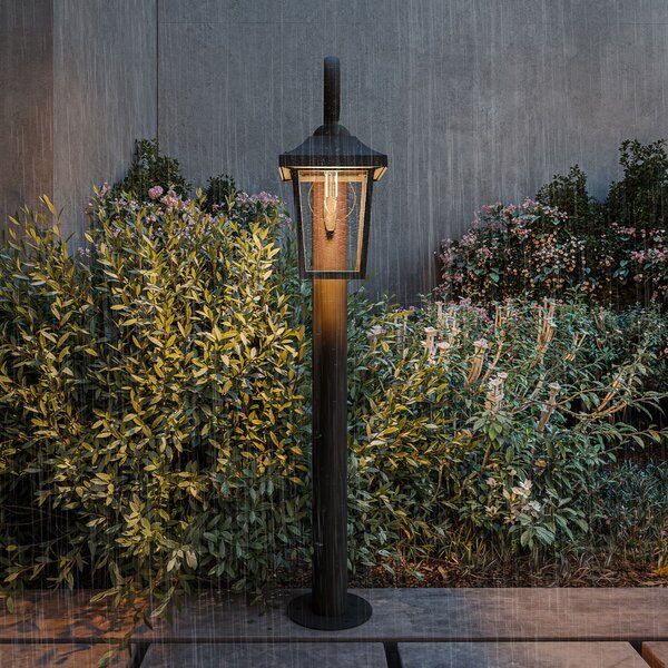 Philips Φωτιστικό διαδρόμου Buzzard, μαύρο, 75 cm, IP44, E27, ρυθμιζόμενος, Μαύρο, Αλουμίνιο