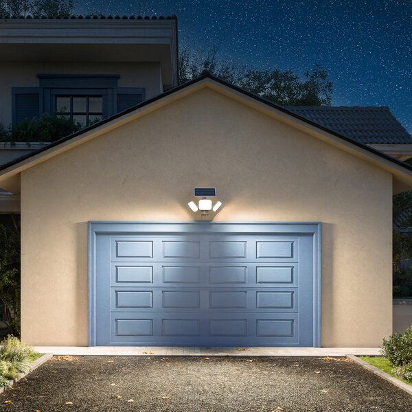 Philips Φωτιστικό LED με ηλιακή ενέργεια Zyren, λευκό, 3.000 K, αισθητήρας, IP65, Λευκό, Πλαστικό