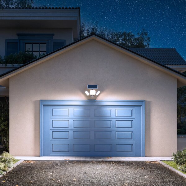 Philips Φωτιστικό LED με ηλιακή ενέργεια Zyren, λευκό, 5.000 K, αισθητήρας, IP65, Λευκό, Πλαστικό