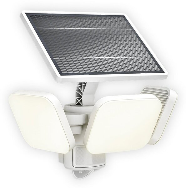 Philips Φωτιστικό LED με ηλιακή ενέργεια Zyren, λευκό, 3.000 K, αισθητήρας, IP65, Λευκό, Πλαστικό