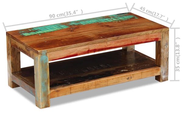 VidaXL Τραπεζάκι Σαλονιού 90 x 45 x 35 εκ. Ανακυκλωμένο Ξύλο