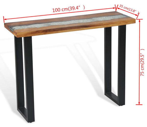 VidaXL Κονσόλα Τραπέζι 100 x 35 x 75 εκ. από Ξύλο Teak