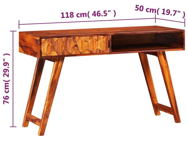 VidaXL Γραφείο 118 x 50 x 76 εκ. από Μασίφ Ξύλο Sheesham