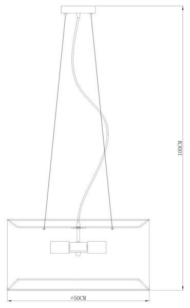 Zuma Line RLD93139-4B - Πολύφωτο κρεμαστό CAFÉ 4xE27/60W/230V μαύρο