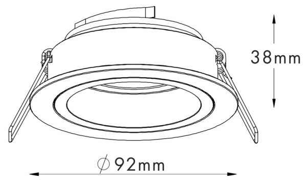 Zuma Line 92699 - Χωνευτό φωτιστικό CHUCK DL ROUND 1xGU10/50W/230V λευκό