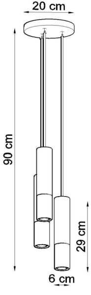 Sollux SL.0949 - Κρεμαστό φωτιστικό οροφής LOOPEZ 3xGU10/10W/230V στρογγυλό μαύρο/χαλκός