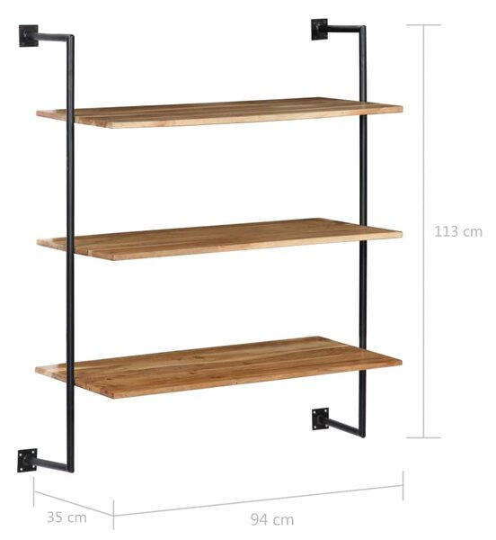 VidaXL Ραφιέρα Τοίχου 94 x 35 x 113 εκ. από Μασίφ Ξύλο Ακακίας