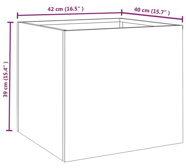 VidaXL Ζαρντινιέρα 42x40x39 εκ. Ατσάλι Σκληρυθέν στον Αέρα