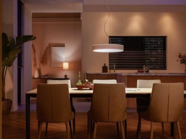 Philips - Led Dimmable κρεμαστό φωτιστικό οροφής Hue ENRAVE LED/33,5W/230V λευκό + RC