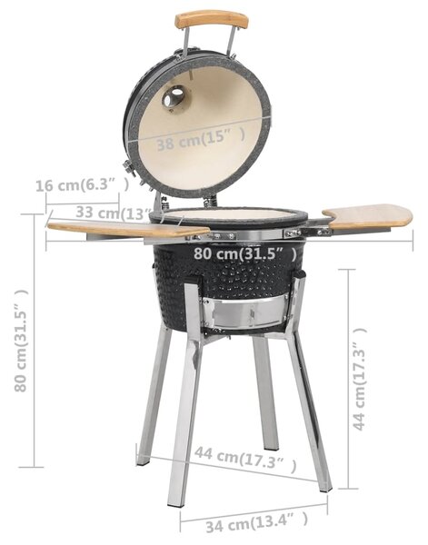 Kamado Ψησταριά Κάρβουνου / Συσκευή Καπνίσματος Κεραμική 81 εκ