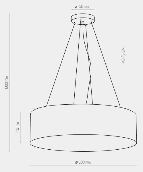 Πολύφωτο κρεμαστό RONDO 4xE27/15W/230V μπλε