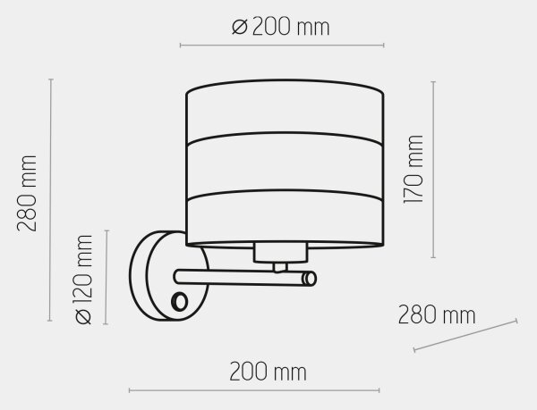 Φωτιστικό τοίχου TAGO 1xE27/15W/230V λευκό/χρυσό