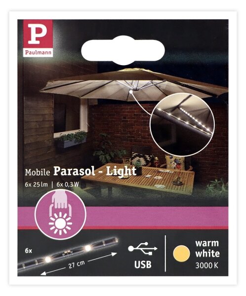 Paulmann 94219 - Φωτισμός ομπρέλας LED/1,8W 5V/USB