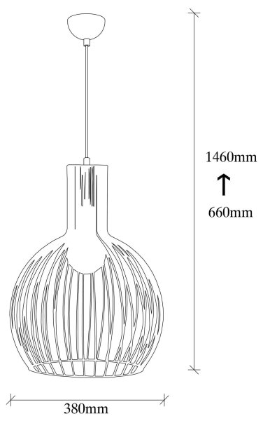 Πολύφωτο κρεμαστό FELLINI 1xE27/100W/230V