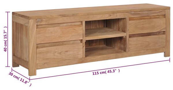 VidaXL Έπιπλο Τηλεόρασης 115x30x40 εκ. από Μασίφ Ξύλο Teak