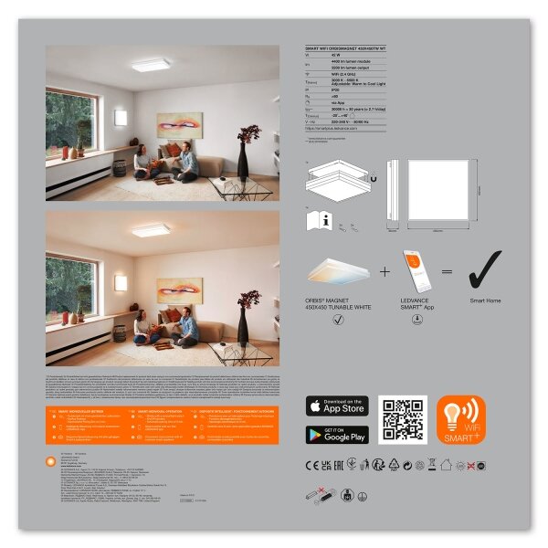 Ledvance - LED Dimmable φωτιστικό οροφής SMART+ MAGNET LED/42W/230V Wi-Fi