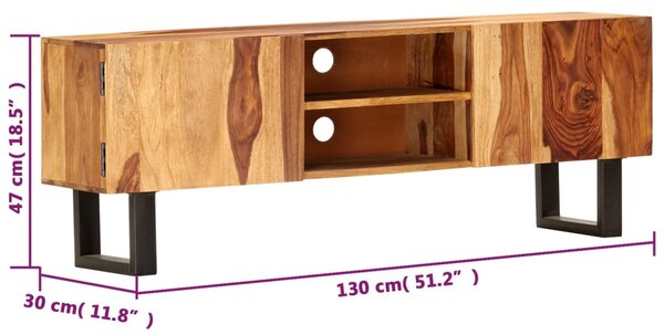 VidaXL Έπιπλο Τηλεόρασης 130 x 30 x 47 εκ. από Μασίφ Ξύλο Sheesham