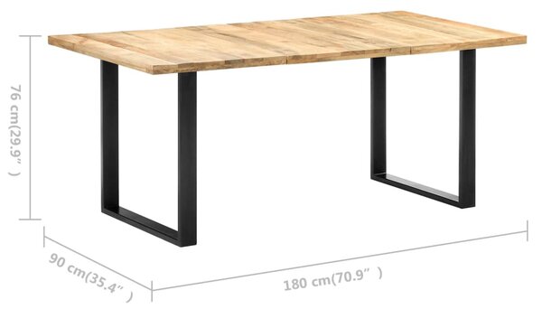 VidaXL Τραπεζαρία 180 x 90 x 76 εκ. από Μασίφ Ξύλο Μάνγκο