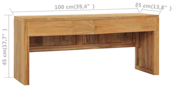 VidaXL Έπιπλο Τηλεόρασης 100 x 35 x 45 εκ. από Μασίφ Ξύλο Teak