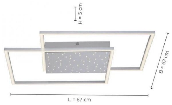 Paul Neuhaus 6024-55 - LED Dimmable πλαφονιέρα πολύφωτο YUKI LED/49W/230V + RC