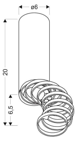 Σποτ TUBA 1xGU10/15W/230V λευκό/χάλκινο