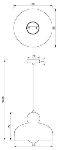 Πολύφωτο κρεμαστό HARALD 1xE27/60W/230V λευκό