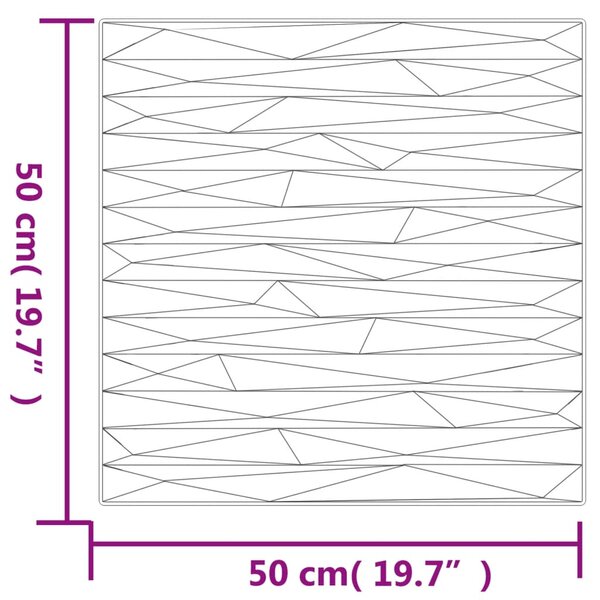 VidaXL Πάνελ Τοίχου 12 Τεμ. Σχέδιο Πέτρας Λευκά 50x50 εκ. 3 μ² από XPS