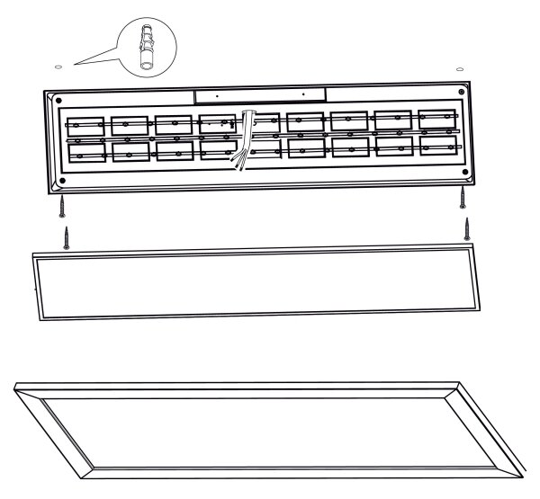 Eglo 99476 - LED Φωτιστικό οροφής PIGLIONASSO LED/32W/230V 345x1245 mm