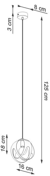 Sollux SL.1083 - Κρεμαστό φωτιστικό οροφής TULOS 1xE27/60W/230V λευκό