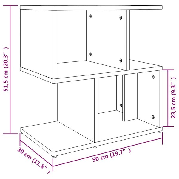 VidaXL Κομοδίνο Γκρι Sonoma 50 x 30 x 51,5 εκ. από Επεξεργασμένο Ξύλο