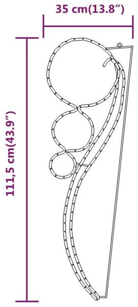 VidaXL Φωτοσωλήνες Μπάλες 4 τεμ. Θερμό Λευκό 111,5 x 35 x 4,5 εκ