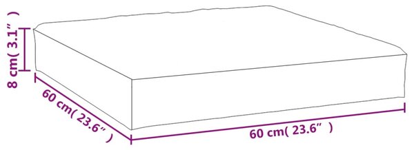 VidaXL Μαξιλάρι Παλέτας Σχέδιο Φύλλων 60x60x8 εκ. από Ύφασμα Oxford