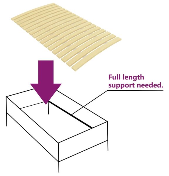 VidaXL Τελάρο Κρεβατιού με 17 Σανίδες 80 x 200 εκ