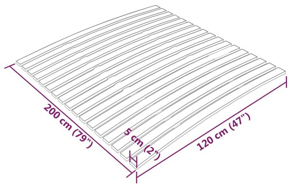 VidaXL Τελάρο Κρεβατιού με 17 Σανίδες 120 x 200 εκ