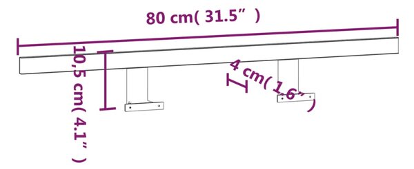 VidaXL Φωτιστικό Καθρέφτη LED 13 W Θερμό Λευκό 80 εκ. 3000Κ