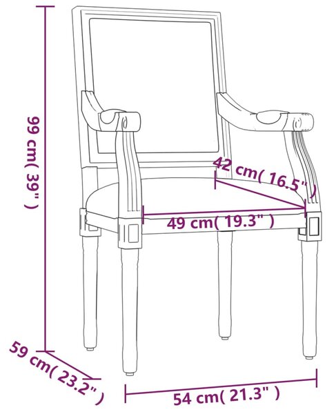 VidaXL Πολυθρόνα Σκούρο Γκρι 54 x 59 x 99 εκ. Υφασμάτινη