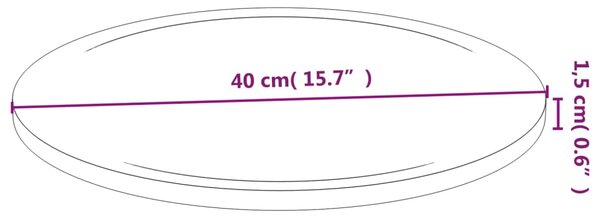 VidaXL Σανίδες Κοπής 6 Τεμ. Ø40 x 1,5 εκ. από Μπαμπού