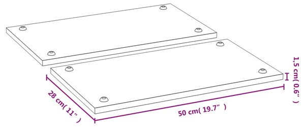 VidaXL Καλύμματα Εστιών Κουζίνας 2 Τεμ. 50 x 28 x 1,5 εκ. από Μπαμπού