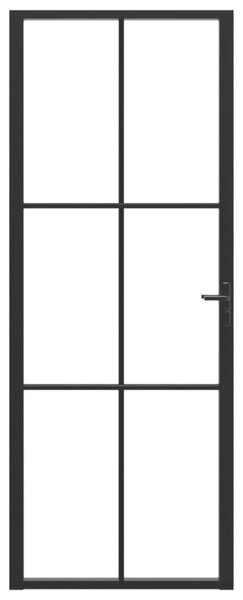 VidaXL Πόρτα Εσωτερική Μαύρη 76 x 201,5 εκ. από Γυαλί ESG / Αλουμίνιο