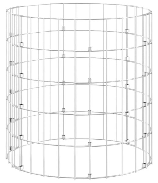 VidaXL Συρματοκιβώτιο-Γλάστρα Στύλος Κυκλική Ø50x50 εκ. Γαλβ. Χάλυβας